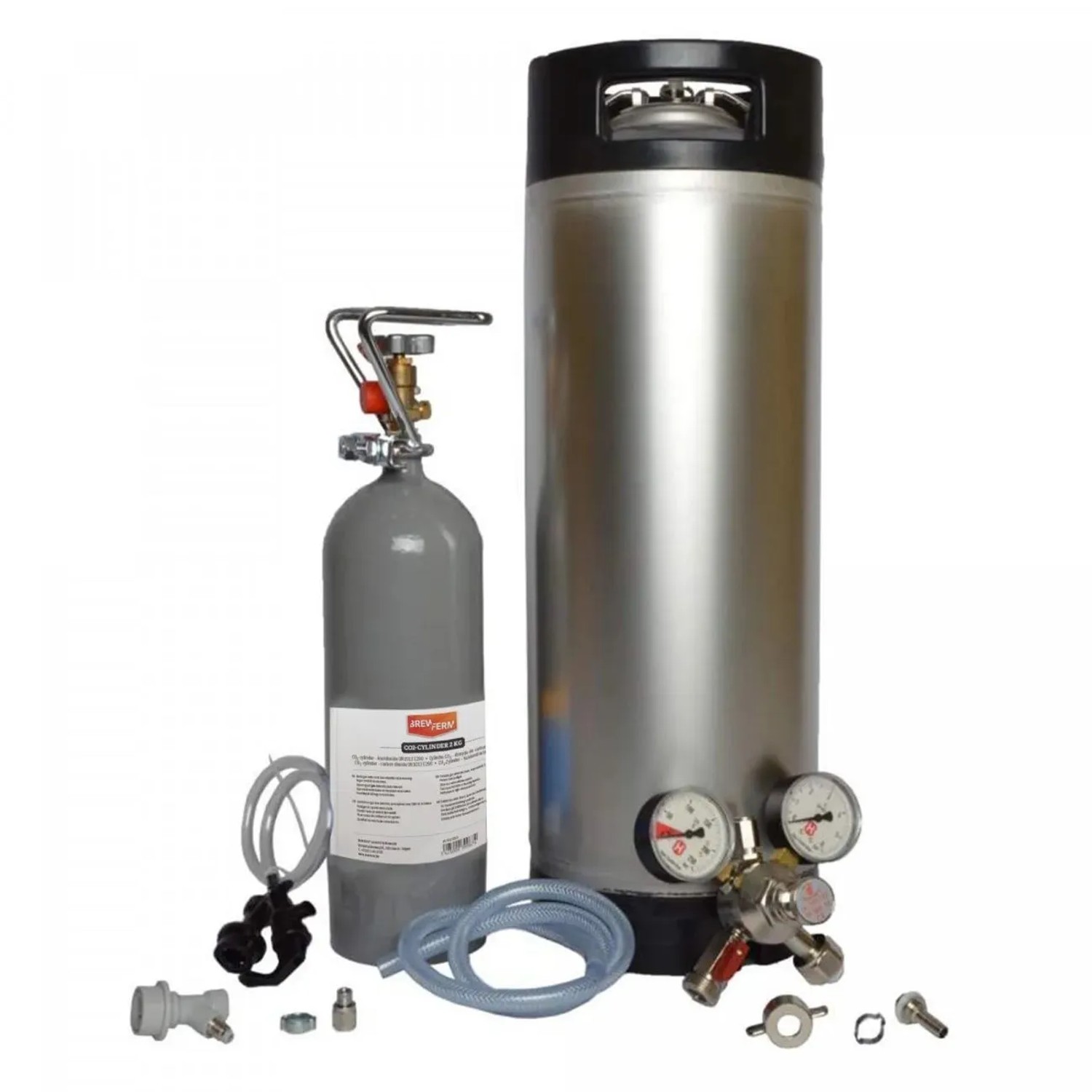 Ich-Zapfe Druckfass-Set 19, Edelstahl Soda-Keg Mit Ball-Lock-AnschlÜSsen