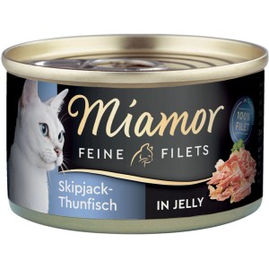 Miamor Katzen-Nassfutter mit Skipjack-Thunfisch in Jelly, 100g Dose.