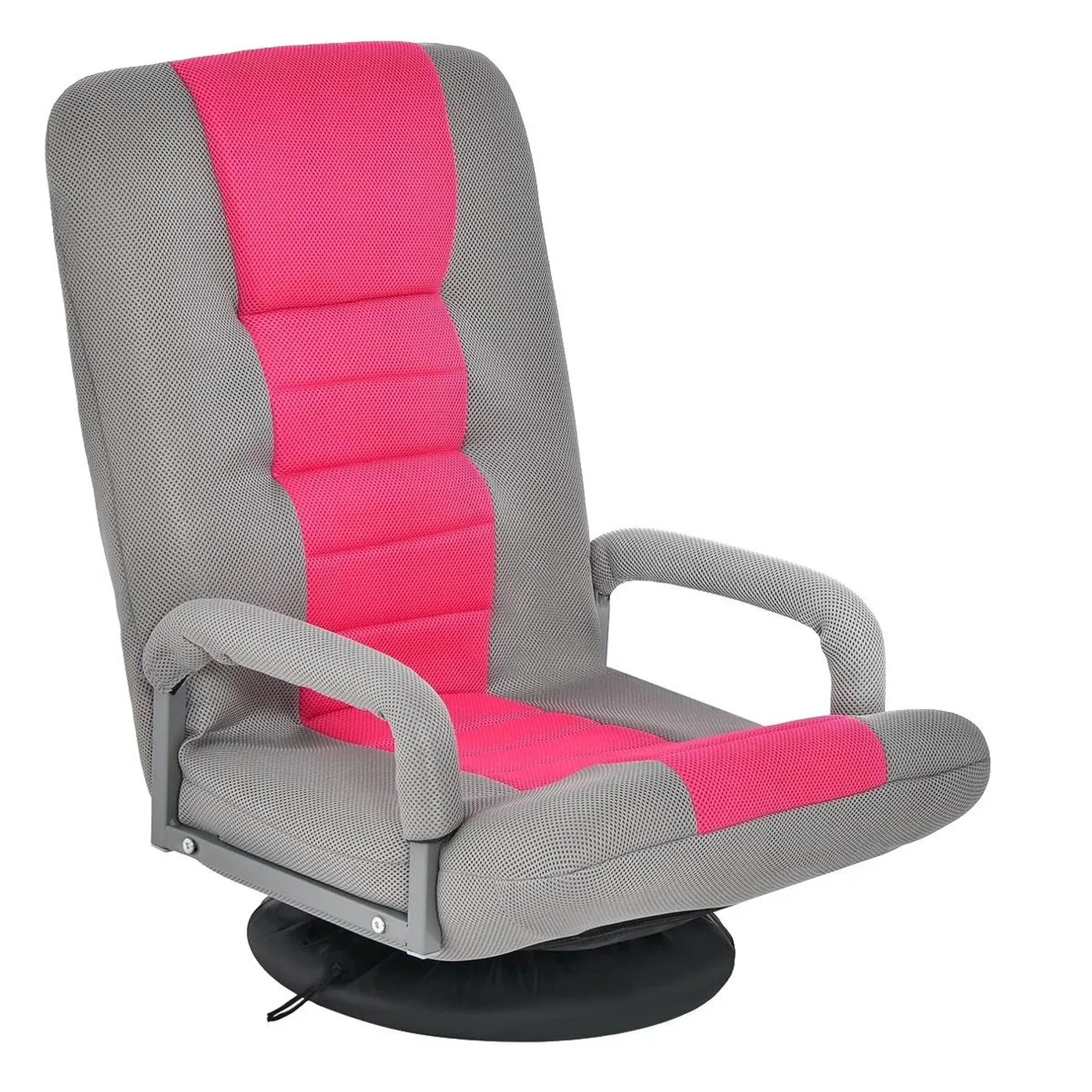 Costway Bodenstuhl 360°Dreh 6-Fach Rückenlehne 140 kg Rosa günstig online kaufen