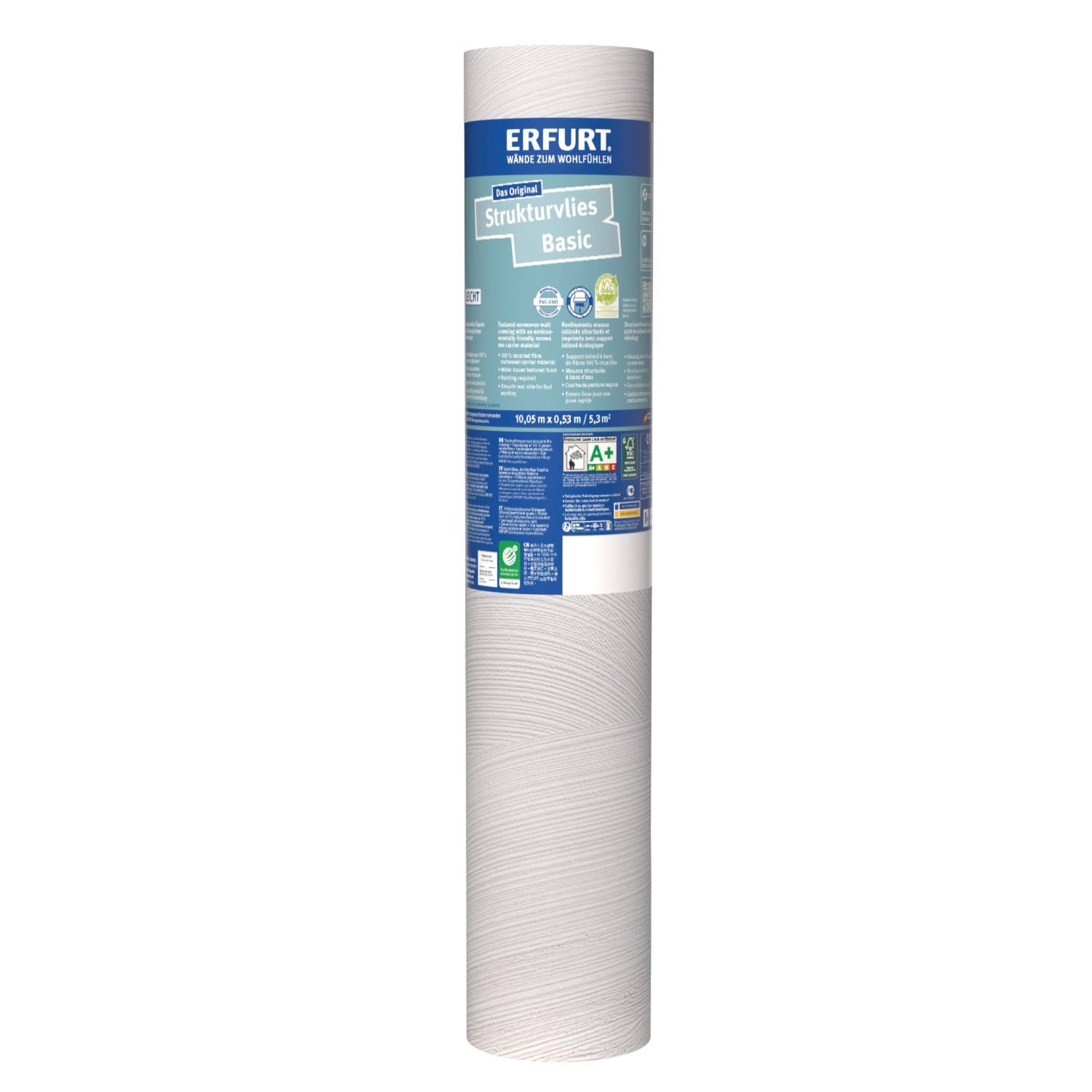 Erfurt Strukturvlies Basic 410 Weiß 10,05 m x 0,53 m günstig online kaufen