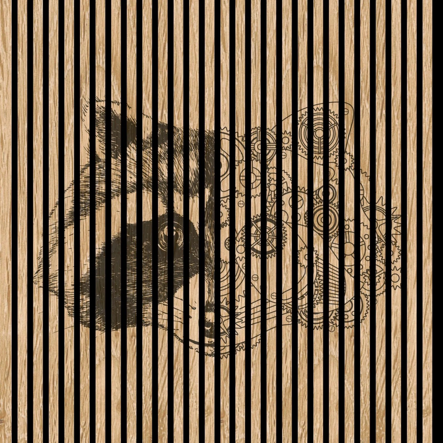 FN Acustico Akustikplatte Raccoon 1 PET u. MDF Foliert 1.133 x 19 x 1.195 mm