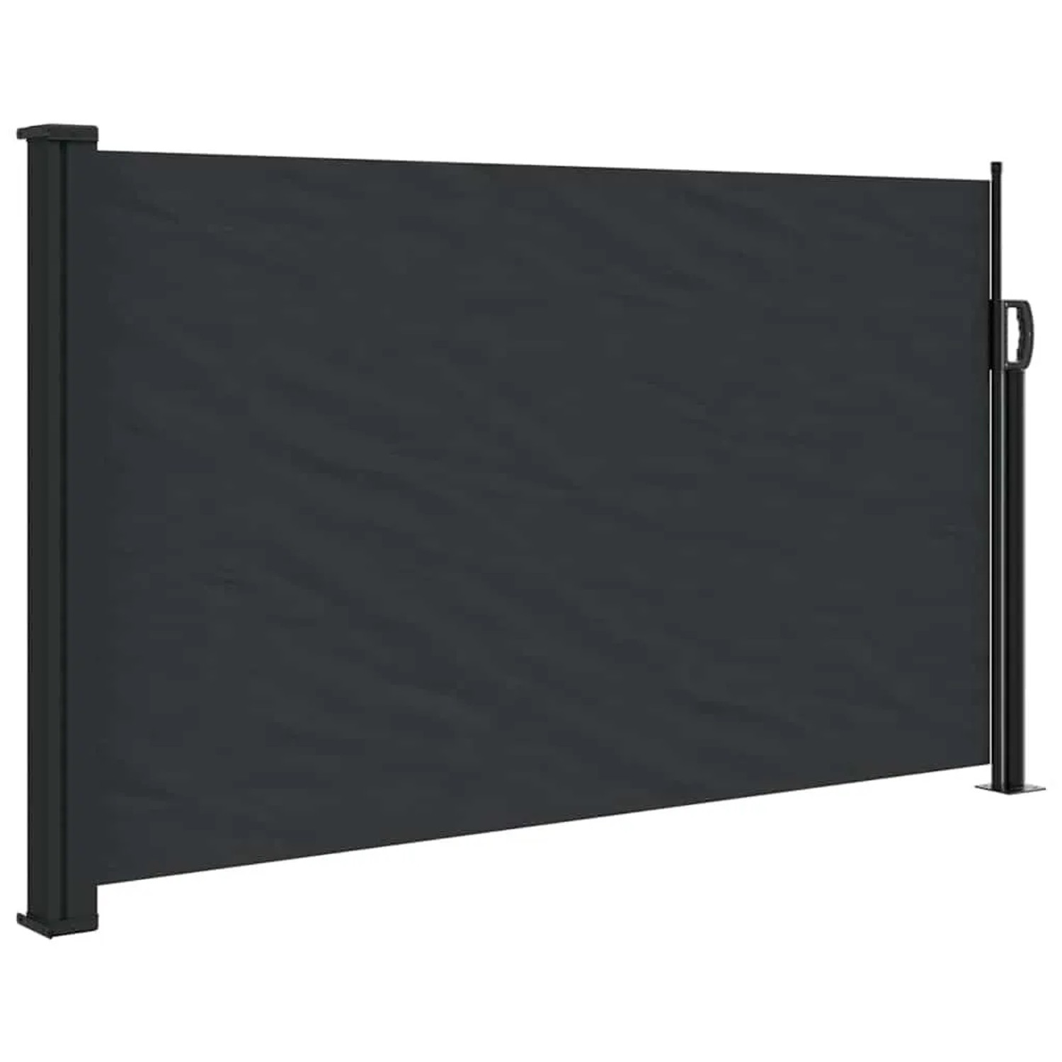 vidaXL Seitenmarkise Ausziehbar Schwarz 120x600 cm 4004489