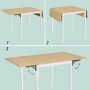 Relaxdays Esstisch MDF Eisen Holzoptik Weiß Klappbar 76 cm x 120 cm x 78 cm_5