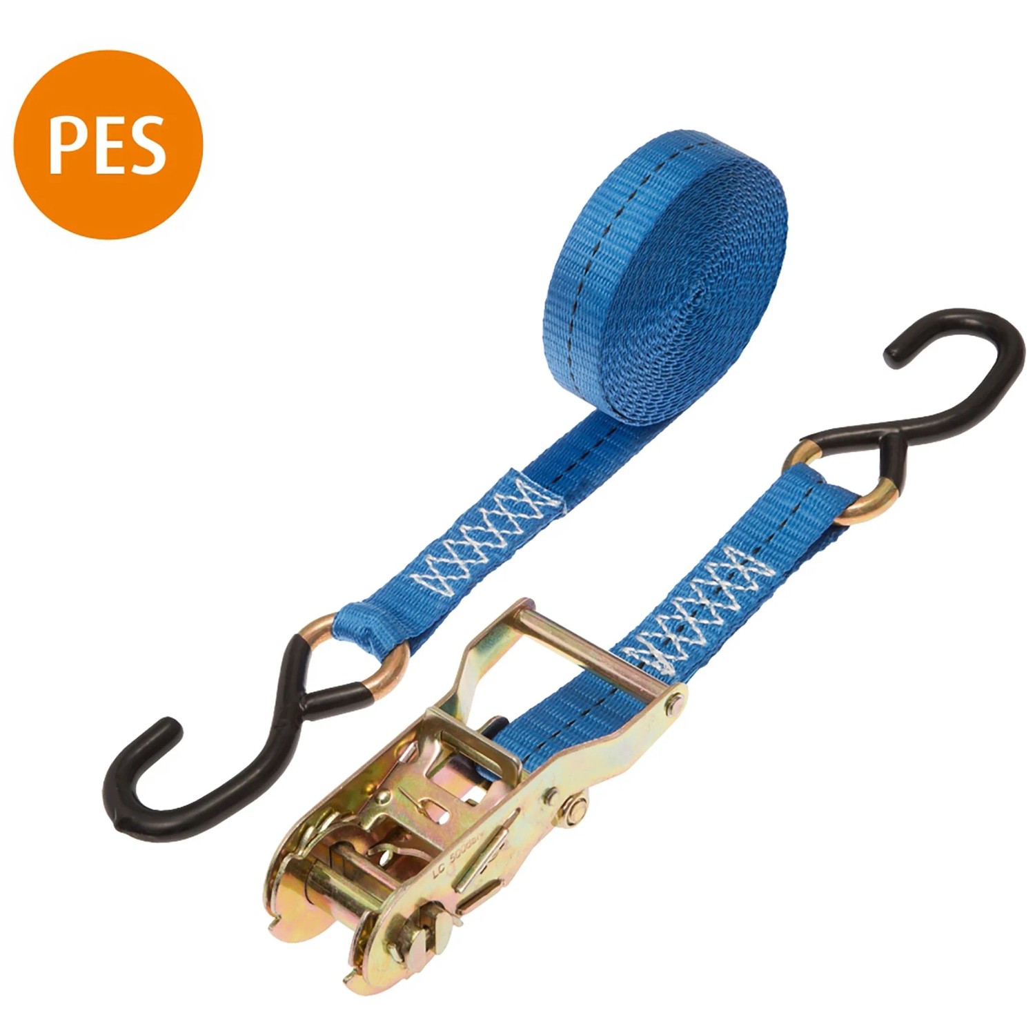 Conacord Spanngurt Pro PES Ratsche 2 S-Haken 25 mm Länge 5 m Blau 2-teilig