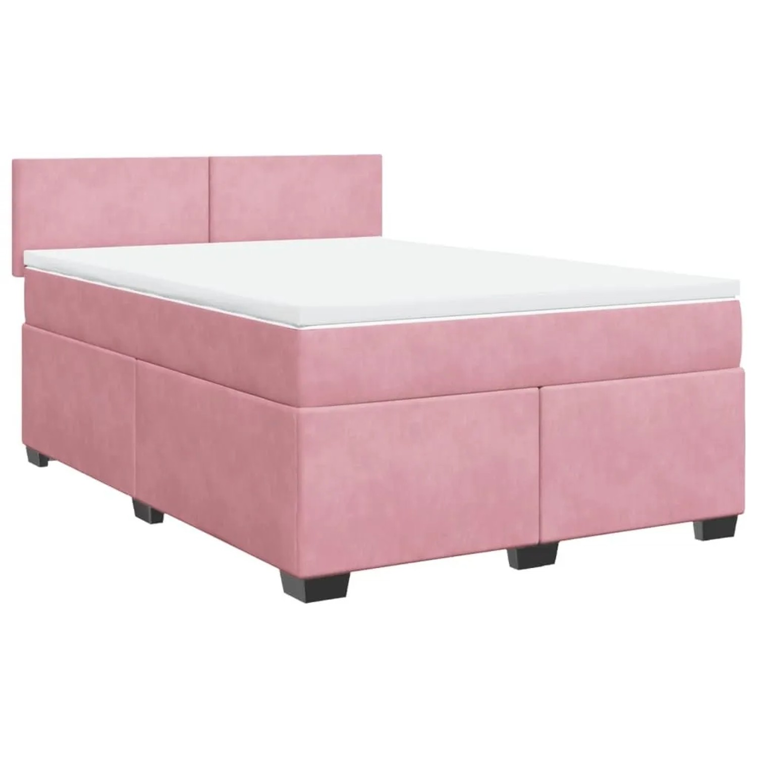 vidaXL Boxspringbett mit Matratze Rosa 140x190 cm Samt 3288605 günstig online kaufen