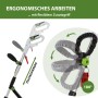 TRUTZHOLM Akku Rasentrimmer: Teleskopstiel und verstellbarer Zusatzgriff für ergonomisches Arbeiten.