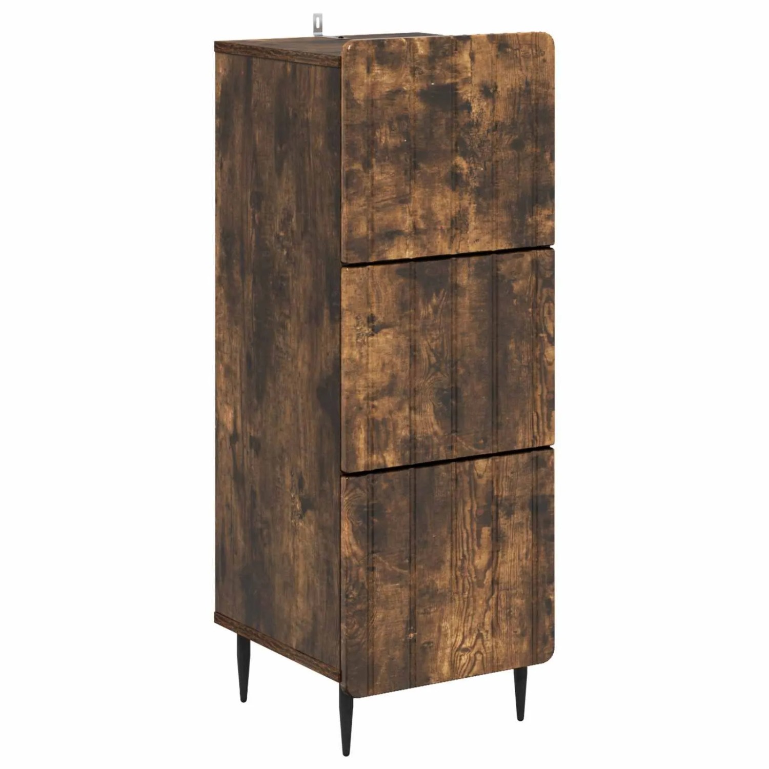 vidaXL Schubladenschrank Geräucherte Eiche 33 x 34,5 x 92 cm 894390