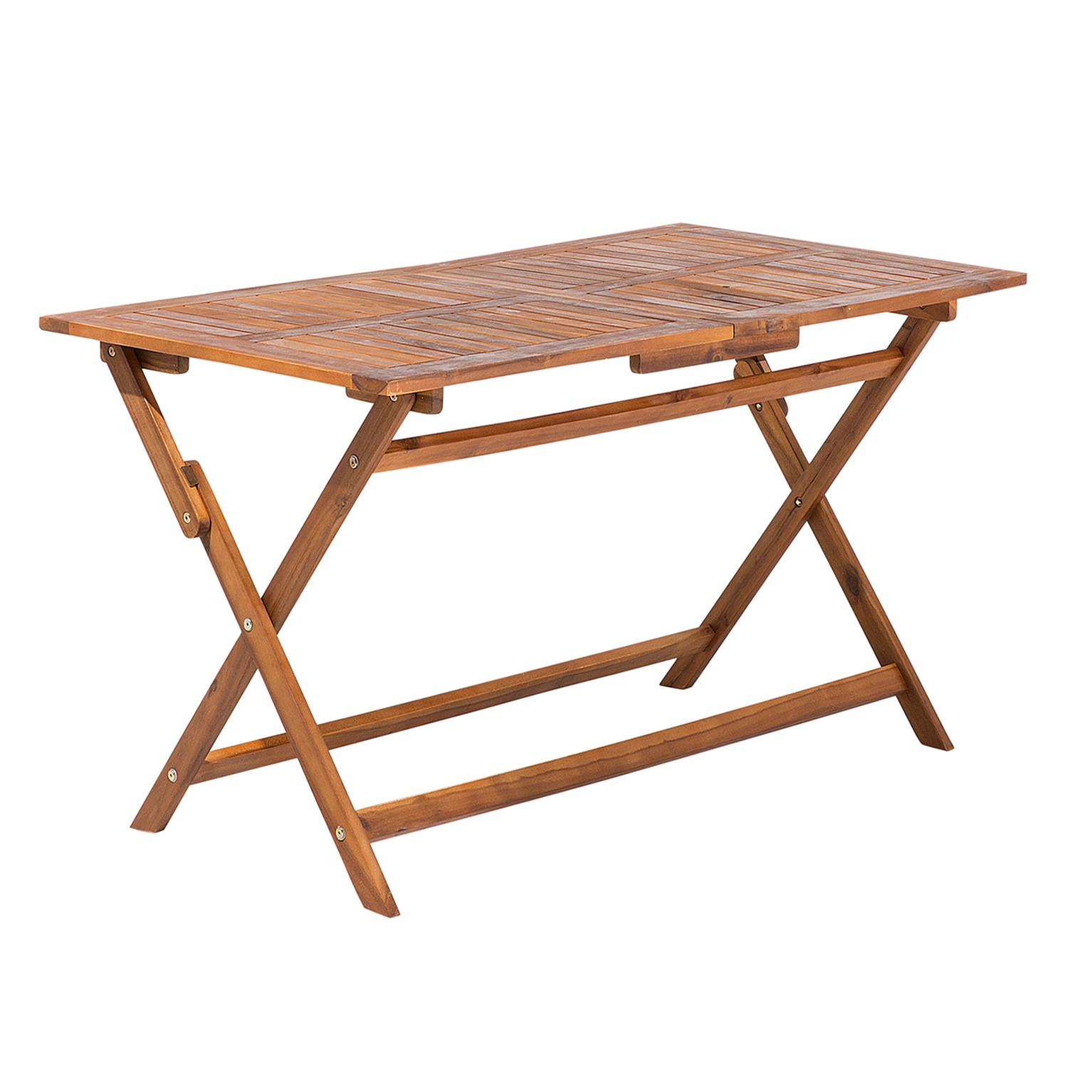 Beliani Klappbarer Tisch CENTO Dunkler Holzfarbton 75x140x74 günstig online kaufen