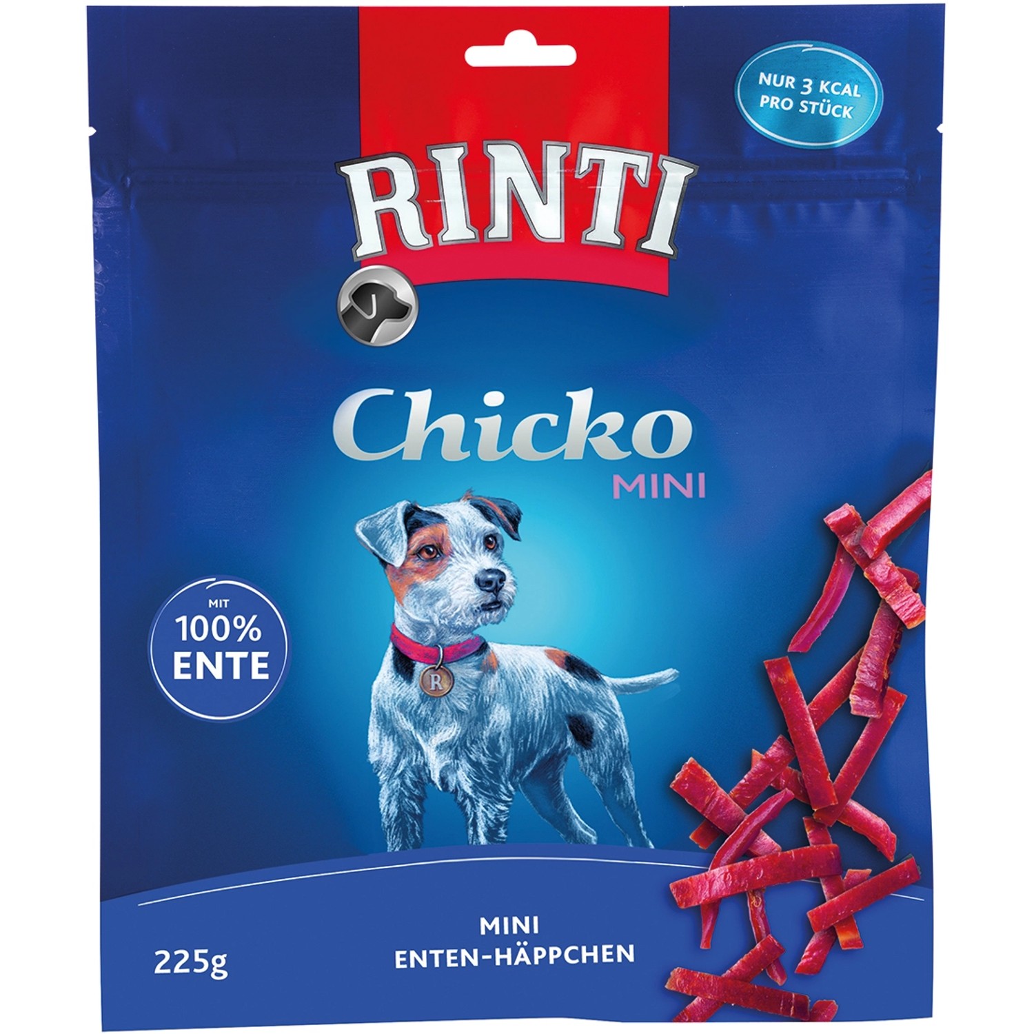 Rinti Hunde-Natursnacks Chicko Mini Enten-Häppchen 225 g