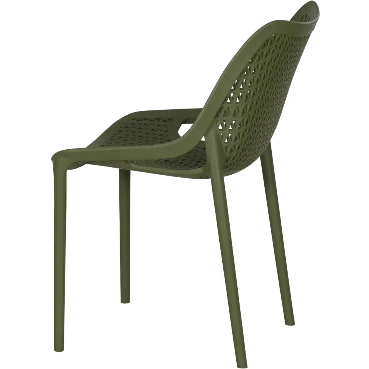 Siena Garden Stapelsessel District in Olive: Gartenstuhl aus robustem, recycelbarem Material.