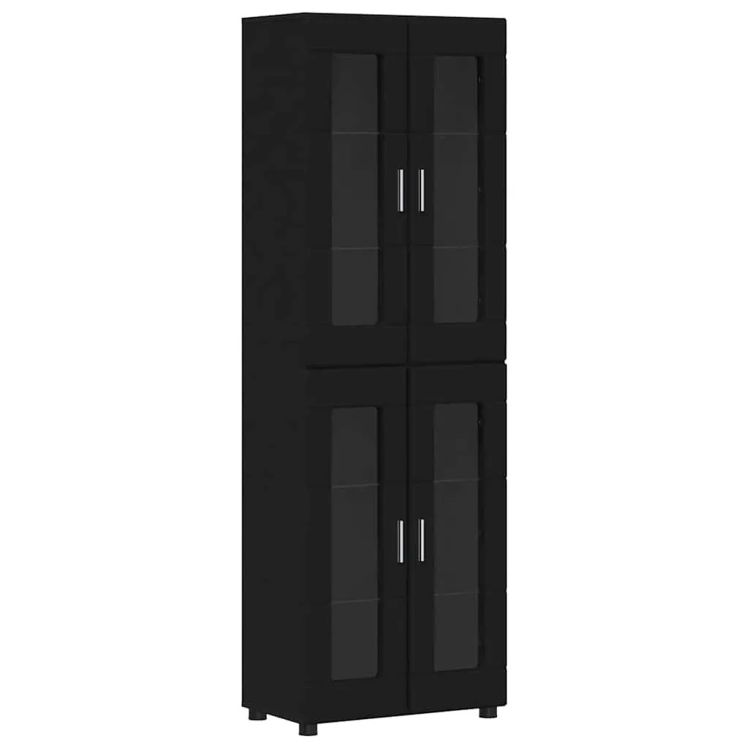 vidaXL Highboard mit Tür FLORIN Schwarz 60 x 35 x 182 cm Holzwerkstoff 3397905