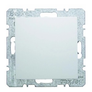 Berker Blindabdeckung S1, polarweiß matt, für Schalter und Taster.