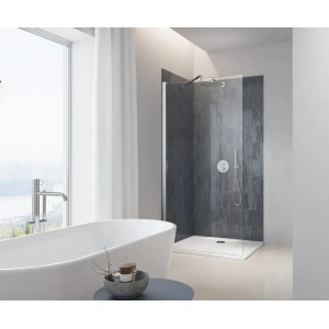 pianura Duschwanne Emilia, 100x100 cm, Mineralguss mit Antirutsch im Badezimmer.