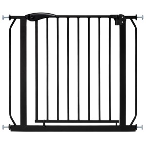 ib style Türschutzgitter Berrin XXL 85-185cm Treppenschutzgitter Extra Breiter Durchgang Ohne Bohren Schwarz 135-145 cm