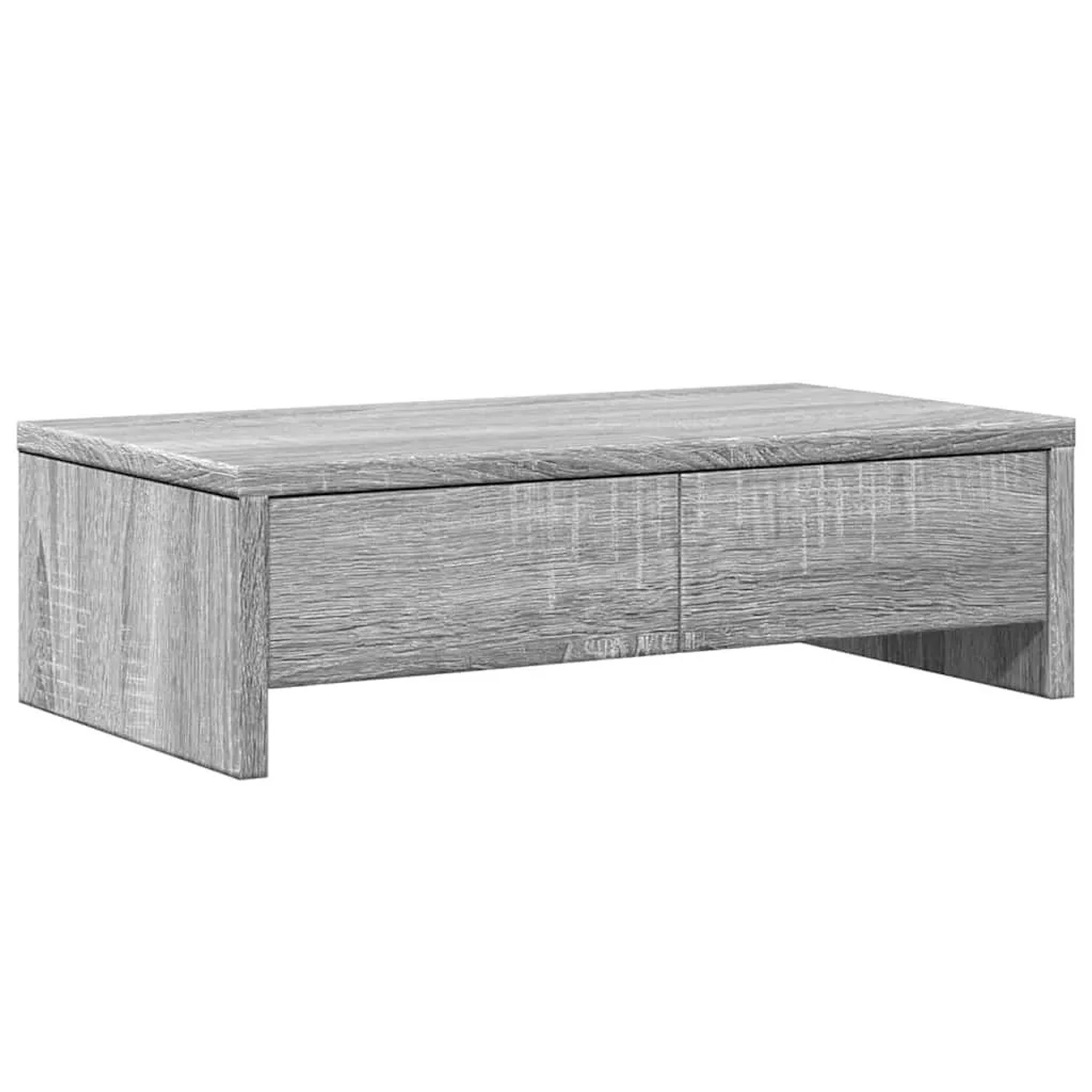 vidaXL Monitorständer mit Schubladen Grau Sonoma 50x27x15 cm 854666