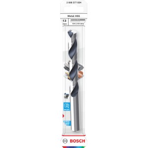 Bosch Spiralbohrer Metall HSS, 13mm Durchmesser, für präzise Bohrlöcher in Metall.