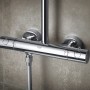 Grohe QuickFix Duschsystem Vitalio Start 250 Cube mit Thermostatbatterie, Chrom.