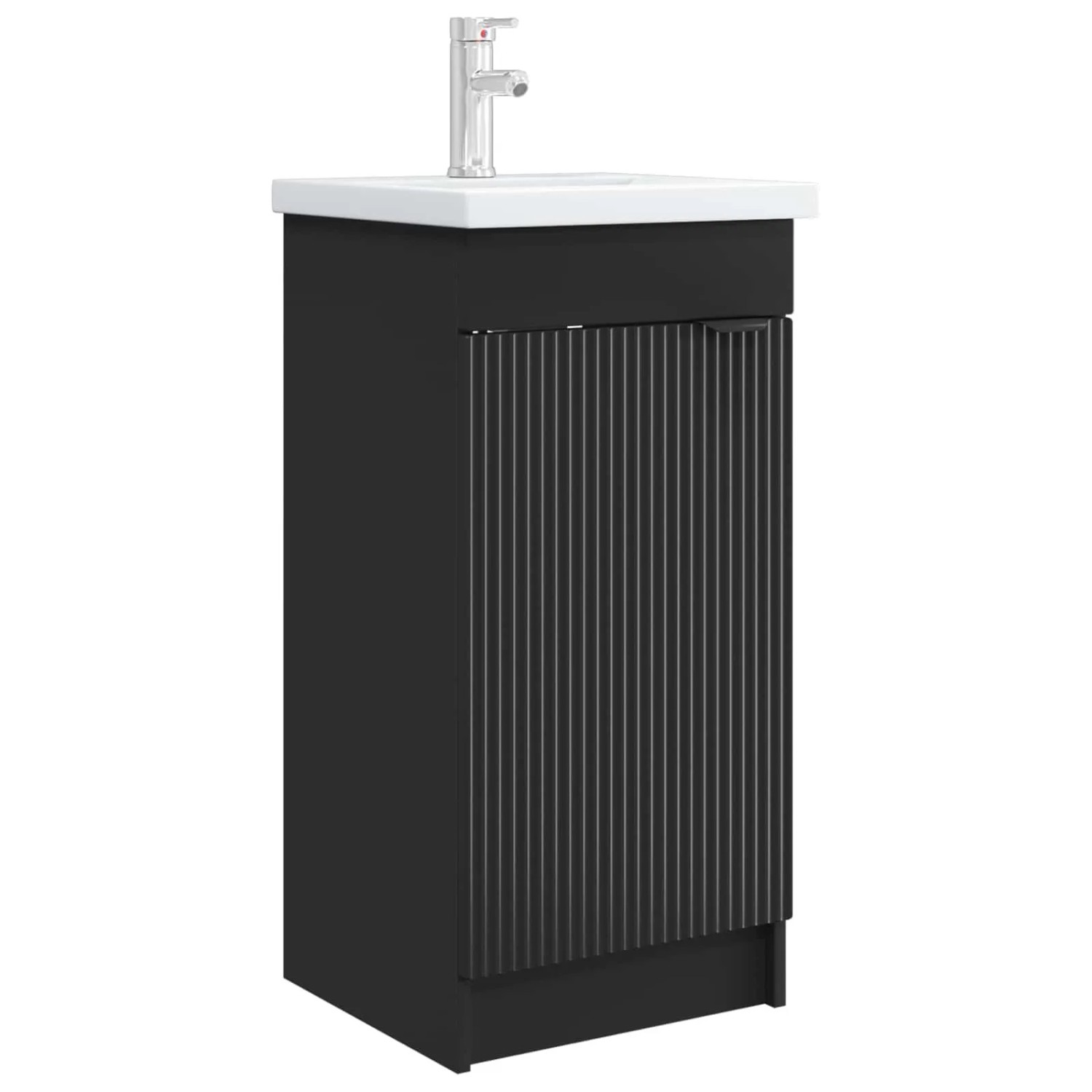 vidaXL Badezimmerschrank mit Waschbecken Schwarz 42 x 40 x 84,5 cm 890085