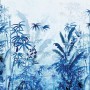 Komar Vlies Fototapete Blue Jungle, 300x280cm, mit blauem Dschungelmotiv.