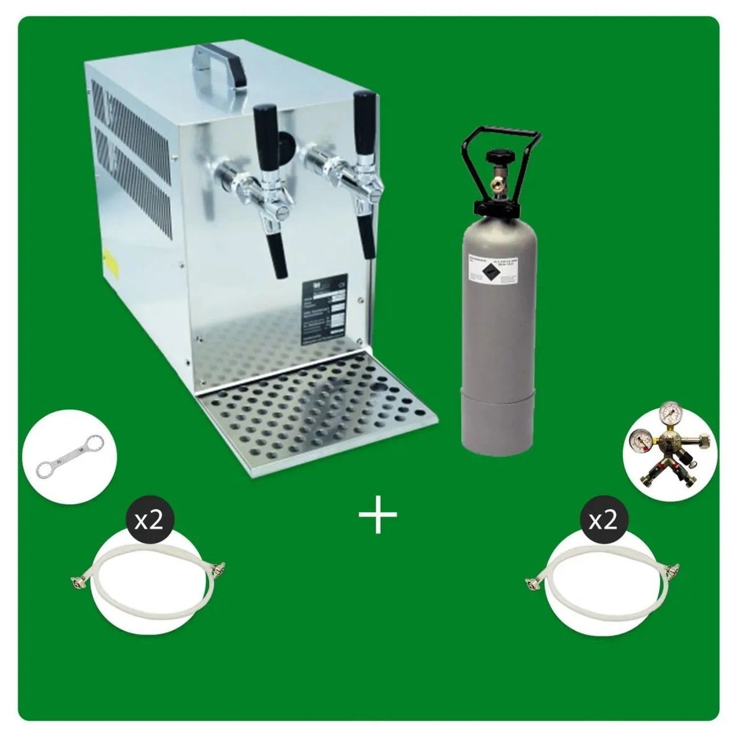 Ich-Zapfe Bierzapfanlage Bierkoffer 2-Leitungen 60 L/h Dreikant Nc Adapter_8