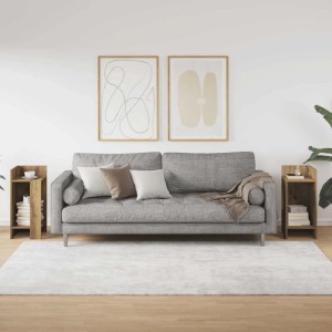 vidaXL Beistelltische 2 Stk mit Ablage Artisan-Eiche 25,5x27x60 cm 858559