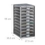 Relaxdays Schubladenbox A4 Stahl Silber mit 10 Fächern 55 x 27,5 x 35,5 cm_4