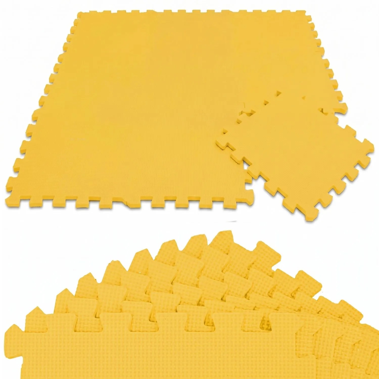 LittleTom Baby & Kinder Puzzlematte 30 x 30 cm 9 Stück  Gelb