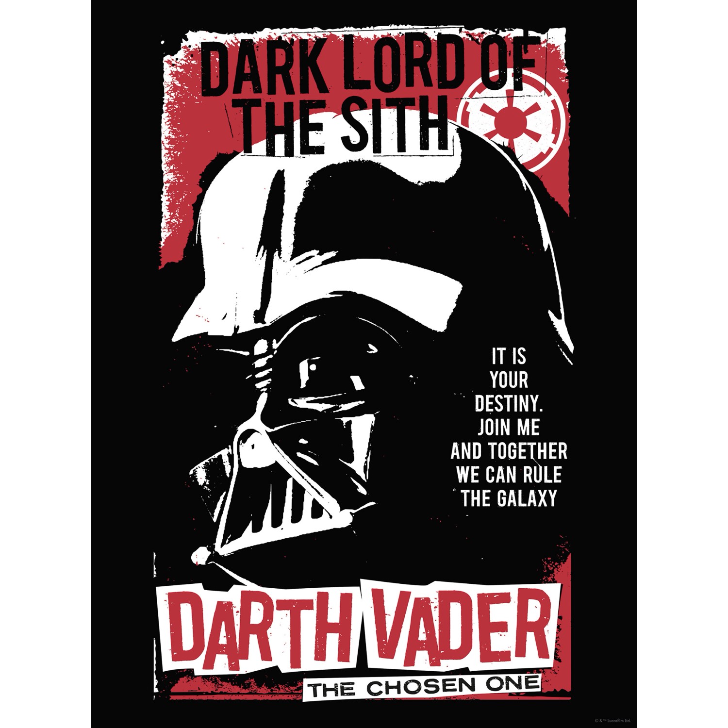 Komar Wandbild Star Wars Darth Vader The Chosen One 30 cm x 40 cm Rot günstig online kaufen
