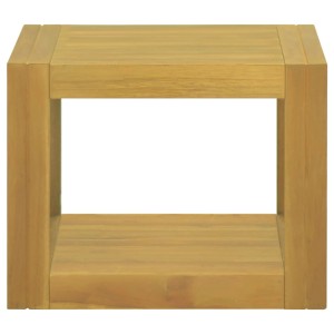 vidaXL Wand-Badregal aus Teak Massivholz, 45x45x35 cm, für Badezimmer oder Büro.