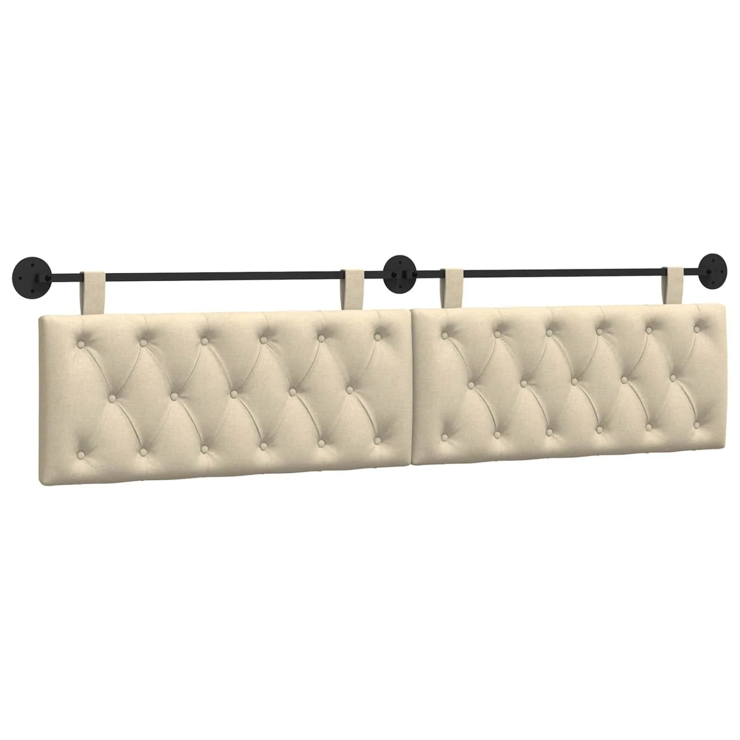 vidaXL Hängevorderseite Wandmontiert Creme 210 x 55 x 7 cm Stoff 42032215