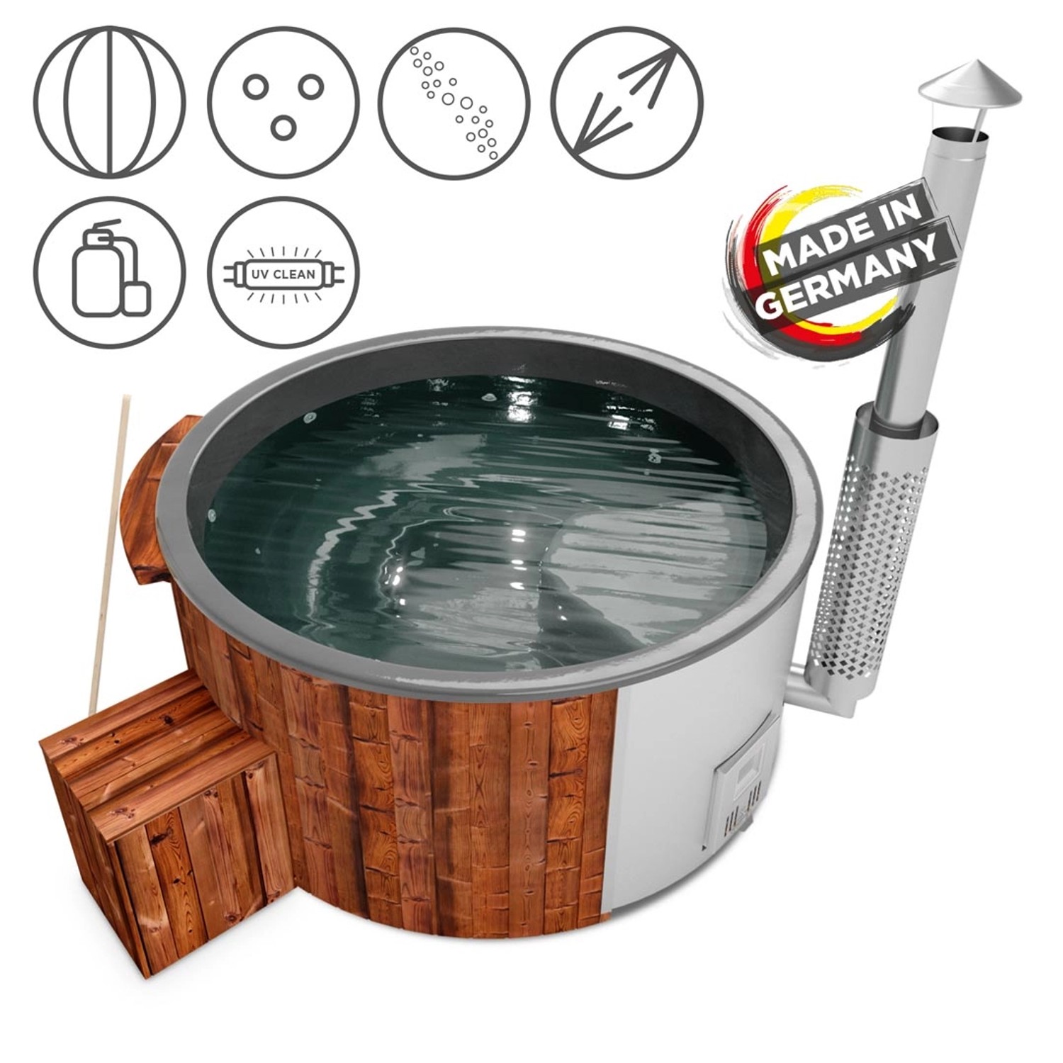 Holzklusiv Hot Tub Saphir 200 Thermoholz...