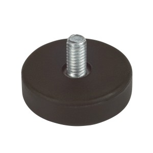 Fix-o-moll Topfmagnet, gummiert, mit Gewindebolzen, 22mm Durchmesser.
