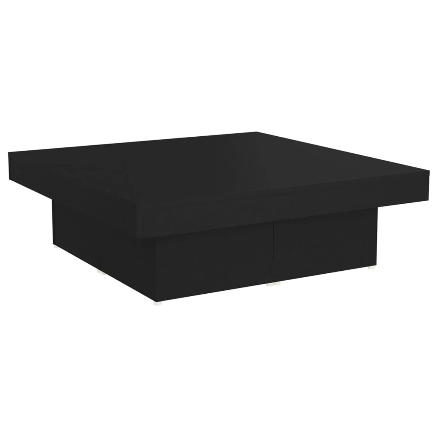 Couchtisch Schwarz 90x90x28 Cm Spanplatte günstig online kaufen