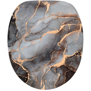 Sanilo WC-Sitz Marmor Abstrakt mit Absenkautomatik aus Holz.