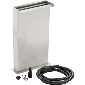 Oase Waterfall Kit 30: Edelstahl Wasserfall-Element für den Gartenteich, inklusive Zubehör.