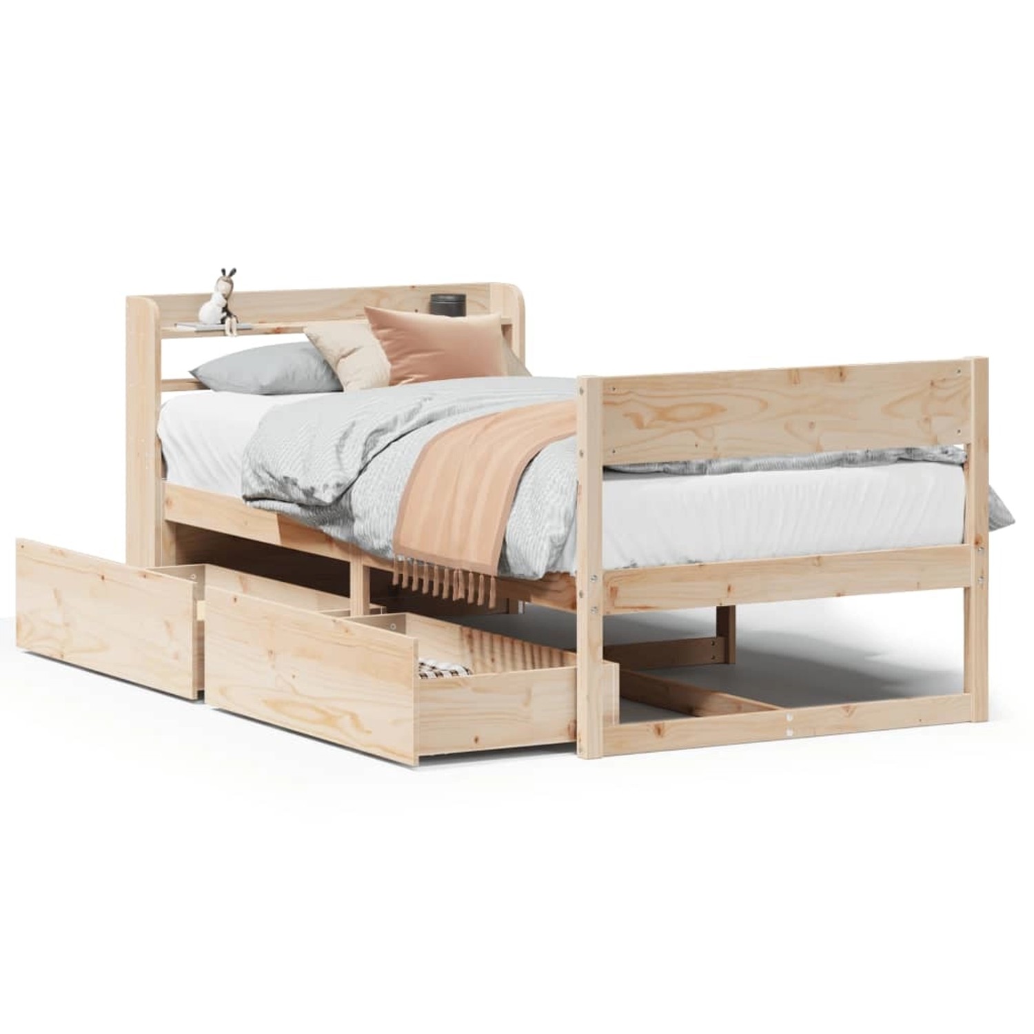 vidaXL Massivholzbett ohne Matratze 90x200 Kiefernholz 3307131 günstig online kaufen