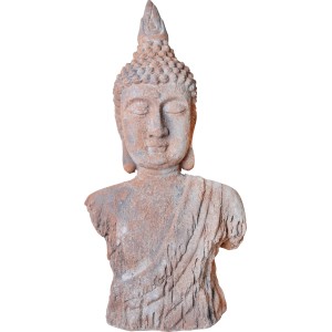 Antike Buddha Figur aus Polystone, 73cm hoch, für die Gartendekoration.