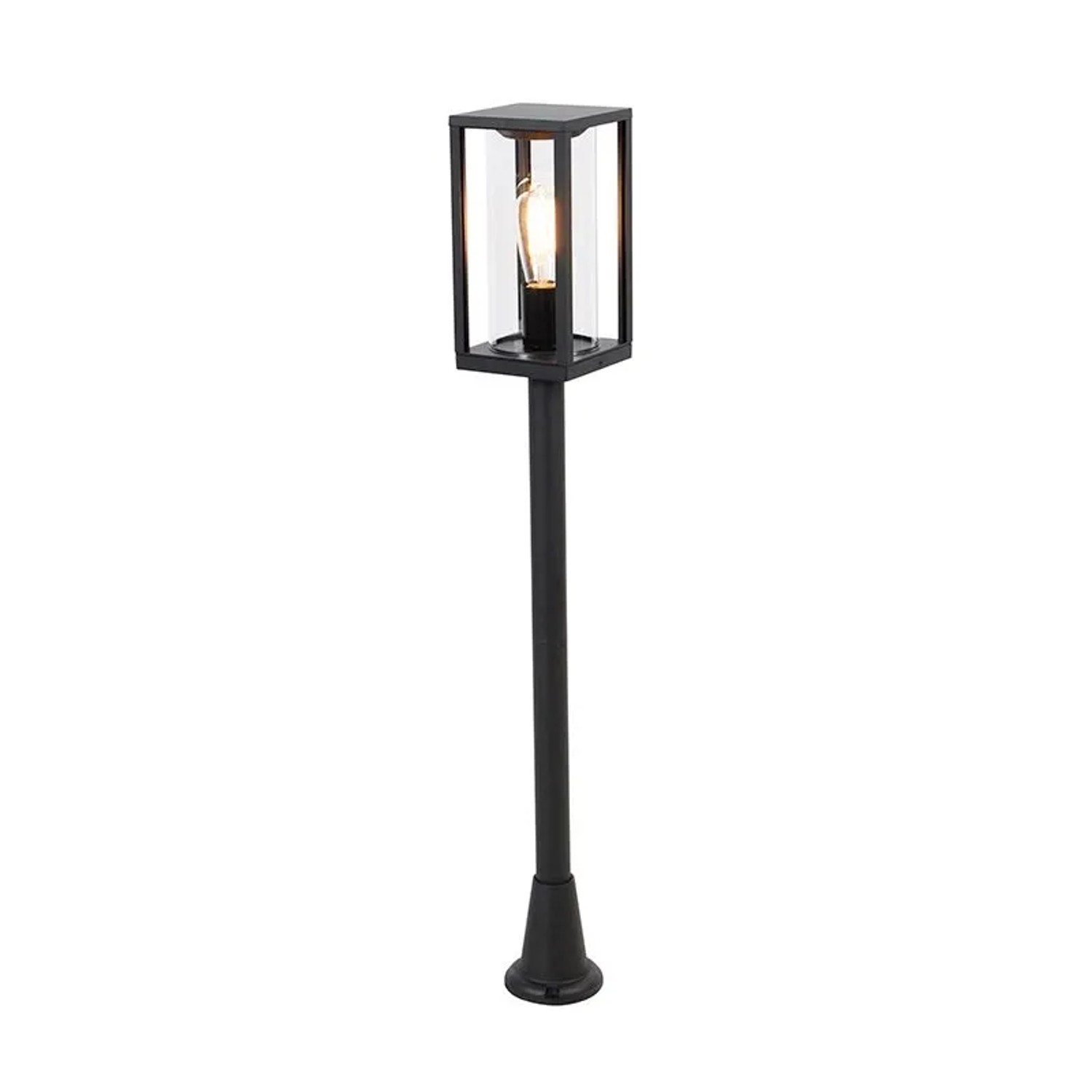 QAZQA Industrielle Außenlaterne Schwarz 100 cm IP44 Charlois