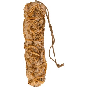 Fidelio Fettstange mit Mehlwürmern, 200g Wildvogelfutter mit Aufhängeschnur.