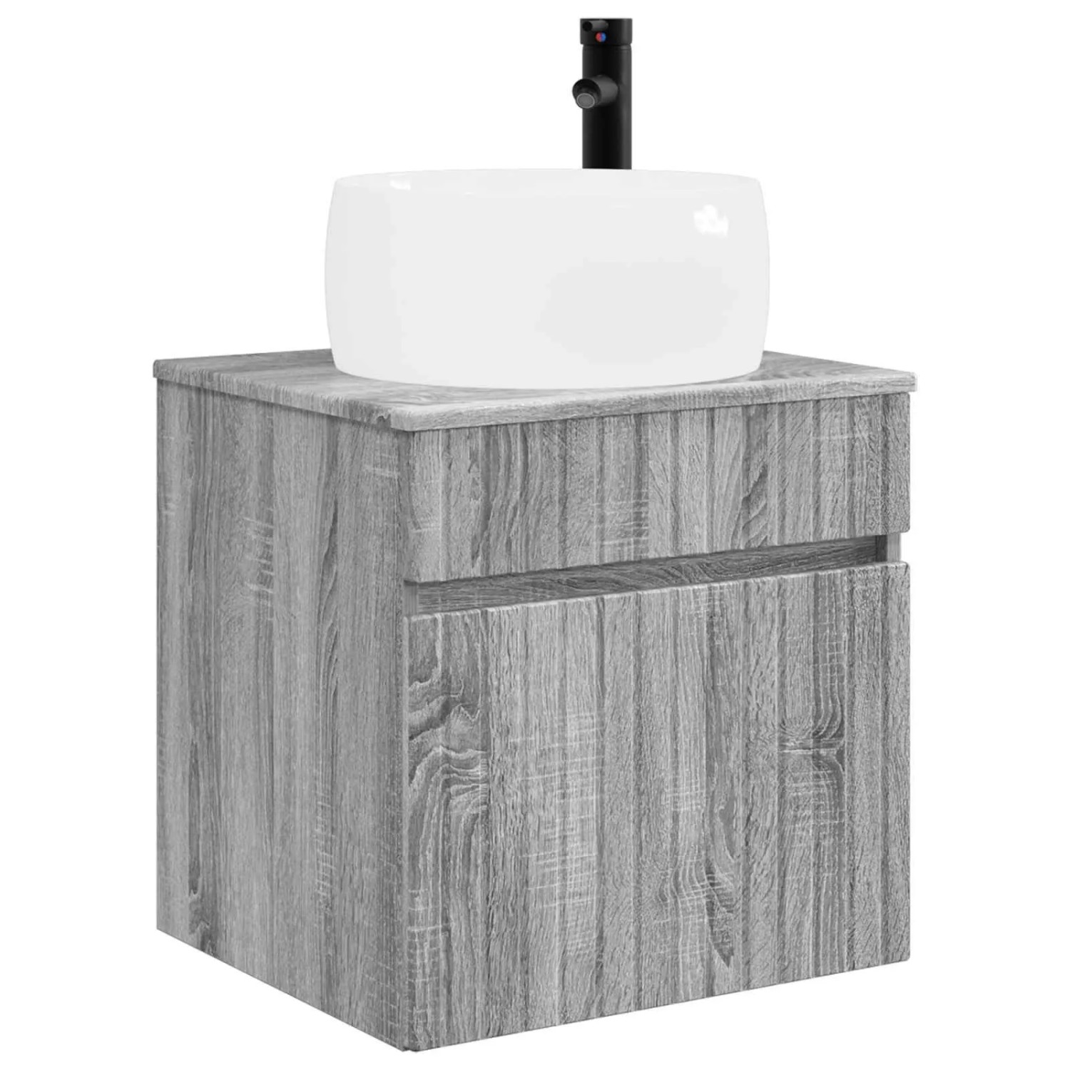vidaXL Wandmontierte Waschbecken-Vanität Sonoma-Grau 49 x 44,5 x 66 cm 890618