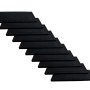 10 schwarze BigDean Gummi Stufenmatten 65x26cm mit Winkelkante, rutschfest für Innen- & Außentreppen.