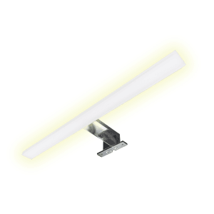 Moderne LED Badleuchte in Chromoptik, 45cm, zur Montage am Spiegel oder Spiegelschrank.