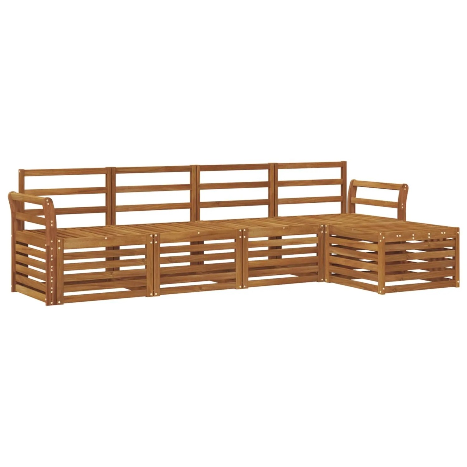 vidaXL Sofagarnituren 5-Tlg Natur Massivholz Akazie 3374649