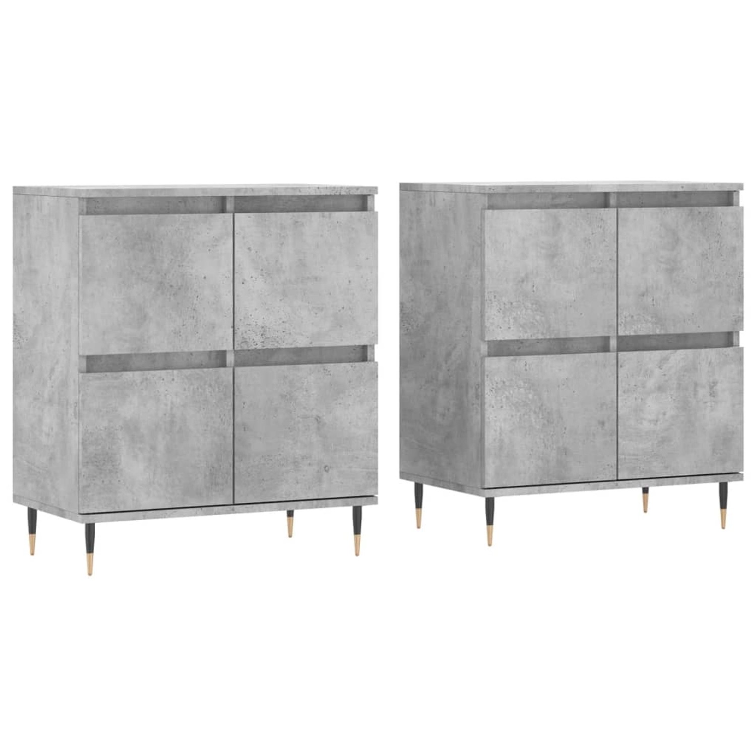 vidaXL Sideboards 2 Stk Betongrau Holzwerkstoff 3190169 günstig online kaufen
