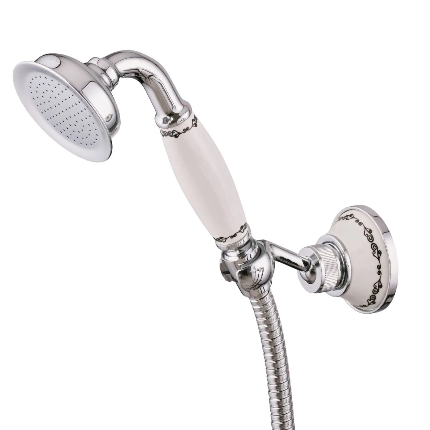 PaulGurkes Nostalgie Brausegarnitur mit Keramik Handbrause