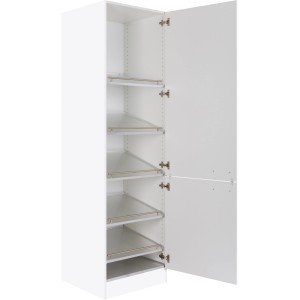 Optifit Hochschrank Salo214, weiß, 60x207 cm, zur Schuhaufbewahrung mit 5 Einlegeböden.
