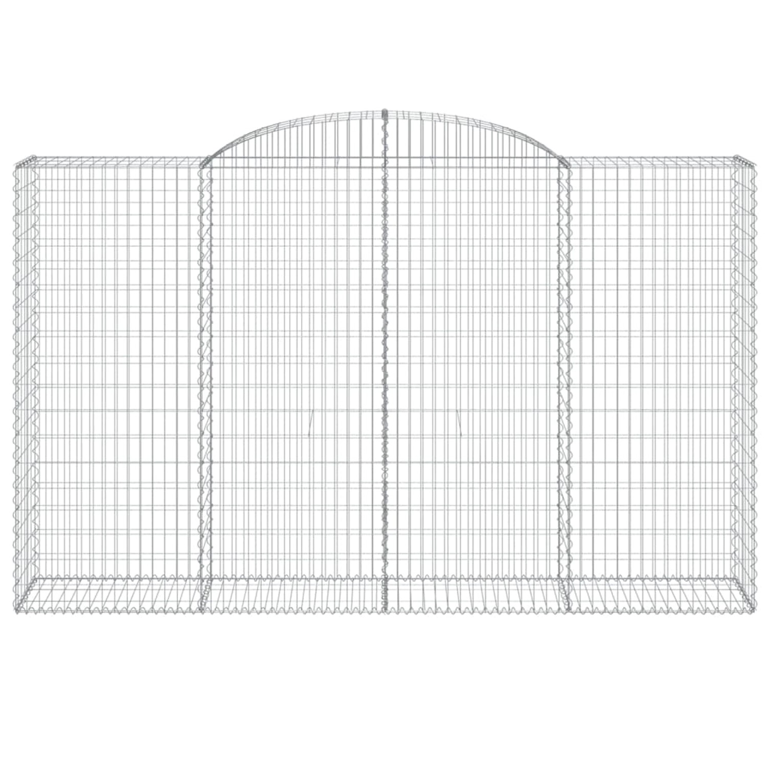 5er Set vidaXL Gabionen mit Hochbogen, 300x50x200cm, aus verzinktem Eisen für Hochbeete.