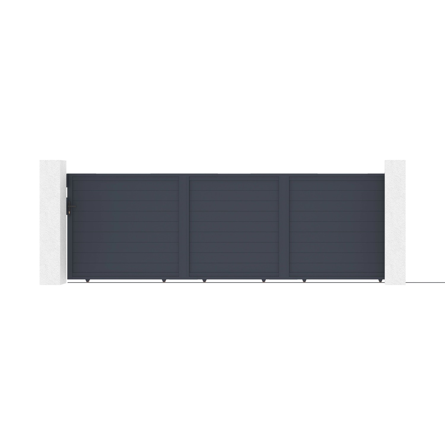Casanoov Aluminium Schiebetor 5M Eiger H 160Cm Grau günstig online kaufen