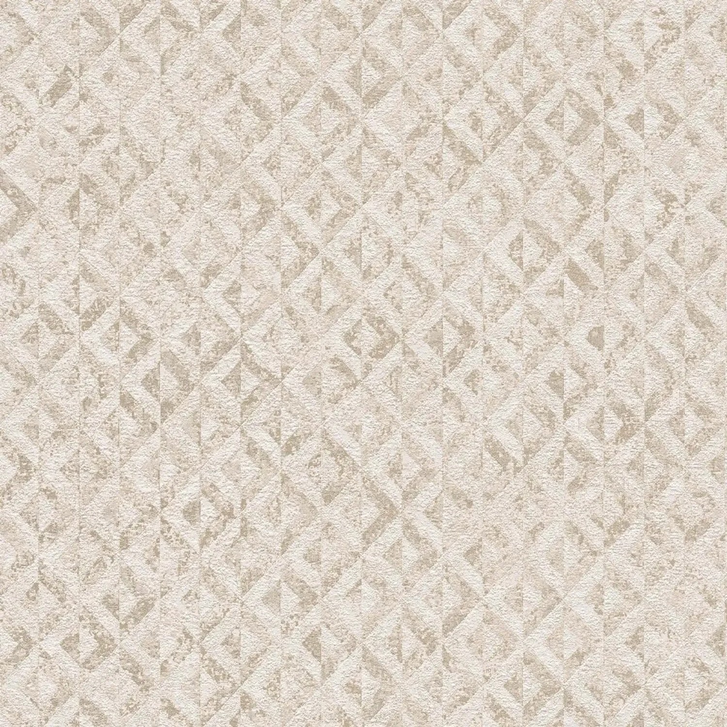 Bricoflor Vliestapete im Boho Style, weiß-goldenes Ethno-Chic-Muster für Wohnräume.