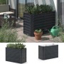 Anthrazitfarbenes OK-Living Hochbeet 120x60 cm aus Metall für Garten oder Terrasse.